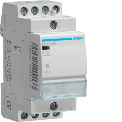 Contactor silentios 25A 4ND 230V Hager ESC425S foto