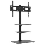 Suport TV pe colt cu 3 niveluri pentru 32-65 inch, negru