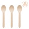 Lingurițe De Unică Folosință, Green, Lemn, Lungime 16cm, Set 40 Bucăți