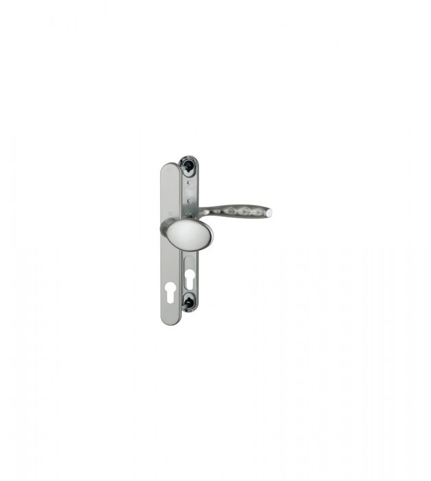 Maner usa exterior Hoppe New York buton-maner cu sild pentru cilindru material aluminiu culoare titan , 92 x 30 mm