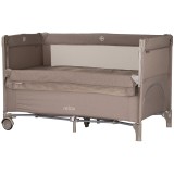 Cumpara ieftin Patut pliabil Chipolino Relax tiramisu linen cu laterala culisanta