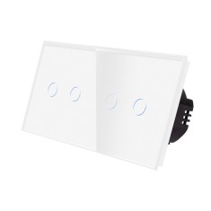 Intrerupator Dublu + Dublu cu Touch din Sticla LUXION SmartElectro IntelligentHouse