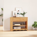 vidaXL Masă consolă DRAMMEN, 89.5x37x73cm, lemn masiv pin, maro, stil rustic, living/hol