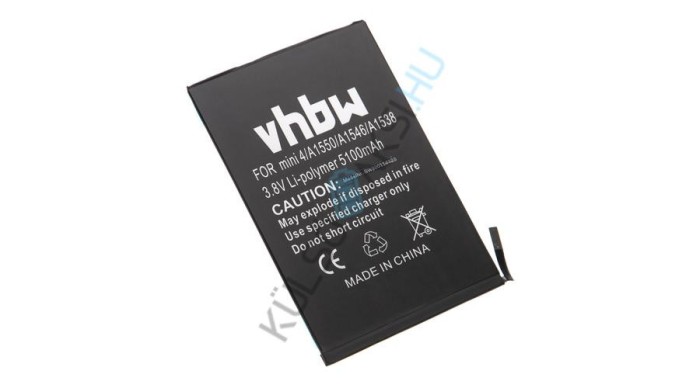 &Icirc;nlocuire baterie tabletă VHBW pentru Apple 020-00297, A1546 - 5100 mAh 3,8 V Li-polimer