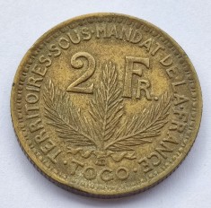 302. Moneda Togo 2 francs 1924 foto