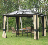 Outsunny Pavilion de Lux din Aluminiu Cort pentru Gradina 300x360x265cm