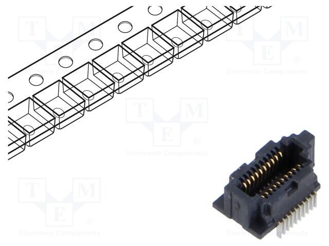 Conector PCB-PCB mamă PIN 10 0,4mm SS4 aurit SMT 1,6A SAMTEC