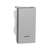 Intrerupator revenire cu led 1M Schneider Noua Unica aluminiu NU310630N