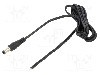 Cablu alimentare DC, DC 5,5/2,5 mufa, negru, negru si gri, 1,5m, POS - POSDC-T-P25S-1.5