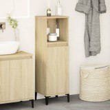 vidaXL Dulap de baie, stejar sonoma, 30x30x100 cm, lemn prelucrat