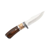 Cutit vanatoare PNI Hunting H100, otel inoxidabil, lungime 215 mm, toc inclus, 130g