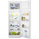 Frigider cu congelator incorporabil Zanussi ZTAN14FS1, LowFrost, afisaj LED, sertare late, control electronic, lumini LED, clasa F, alb, 144 x 54 cm,