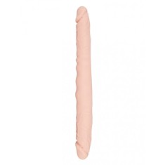 Dildo Dublu Real Slim, Silicon, Natural, 30 cm