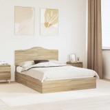 Cumpara ieftin Pat cu storage Stejar Sonoma 140 x 190 cm Lemn prelucrat