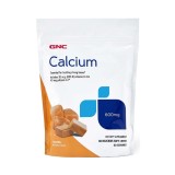 Gnc Calcium Soft Chews 600 Mg, Calciu Caramele, Cu Aroma Naturala De Caramel,