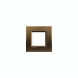 PLACA ORNAMENT, 2 MODULE, BRONZ, LIVING LIGHT, BTICINO