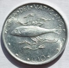253. Moneda Vatican 10 lire 1976