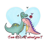 Cumpara ieftin Sticker decorativ Dinozauri, Multicolor, 55 cm, 3248ST, Oem