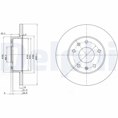 DELPHI BG3426 Disc frana foto
