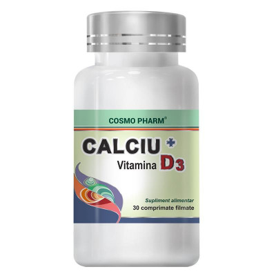 Calciu cu Vitamina D3 90 comprimate Cosmo Pharm foto