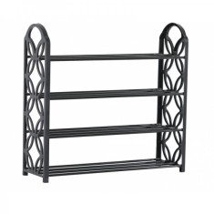 Suport Pantofi 4 Rafturi Metal si Plastic 62x21x60cm Grunberg RF43 foto