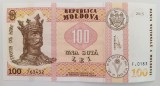 Moldova bancnota 100 lei 2015 aUNC !!!
