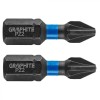 Set 2 Biti Impact Graphite PZ2 x 25mm, Otel S2, Prindere 1/4&quot;