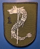 Ecuson Lupul Dacic emblema patch original Divizia 1 Dacica infanterie