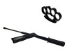 Set Autoaparare Ideallstore: Baston Telescopic Negru 47cm + Box Metalic 1cm