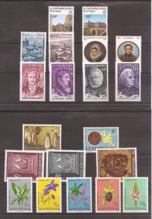 Luxemburg 1977 - An complet, MNH (vezi descrierea)