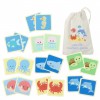 Joc de memorie din lemn cu vietatiile marii, Orange Tree Toys