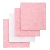 T-TOMI BIO Bamboo Baby Washcloths Balsam de spalat Pink 25 x 25 cm 4 buc