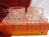 SET TAVA CU LETIERA SI ZAHARNITA CRISTAL WALTHER GERMANIA