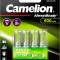 Set 4 acumulatori pentru Lampi Solare AAA, HR03, 600 mAh, Camelion
