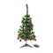 Brad Artificial Impodobit, 60cm, Suport Plastic cu Instalatie Luminoasa 20 Led Alb Cald + 20 Globuri Rosii Incluse, eMazing