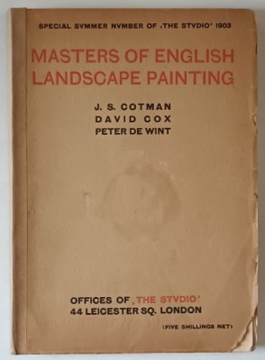 MASTERS OF ENGLISH LANDSCAPE PAINTING by J. S. COTMAN ... PETER DE WINT , 1903 foto