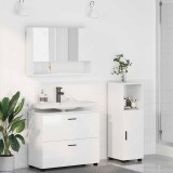 VidaXL Set de mobilier pentru baie cu sertar 3 pcs Alb foarte lucios 3393027