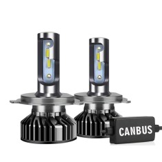 SET 2 LEDURI H4 SUPER CANBUS , 80W,10.000LM 12V-24V ALB 6000K