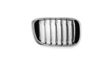 Grila masca fata BMW X3 (G01), 06.2017-2024; X4 (G02), 03.2018- model xLine, partea dreapta, cu rame cromate, cu bandou cromat; negru,