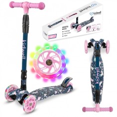 Trotineta copii pliabila, reglabila, roti luminoase, Vento Magic, 3+ ani, pana la 50 kg, Kidwell