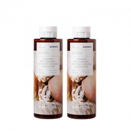 Gel de duș KORRES cu flori de piersică 2x250ml
