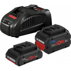 Bosch 2xGBA18V + GAL1880CV Set 2 acumulatori Li-Ion, 18V, 1x4Ah, 1x5.5Ah + Incarcator rapid de 8Ah - 4059952560083