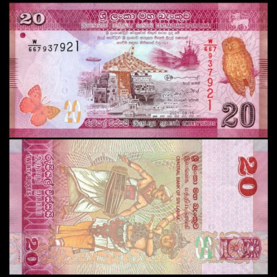 Sri Lanka 2021 - 20 rupees UNC foto