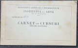 CARNET DE CURSURI LA INSTITUTUL DE ARTA BUCURESTI, 1948, SEMNATURA N. DARASCU