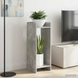 vidaXL Suport pentru plante cu raft 2 pcs Gri Beton 30 x 30 x 80 cm 899585