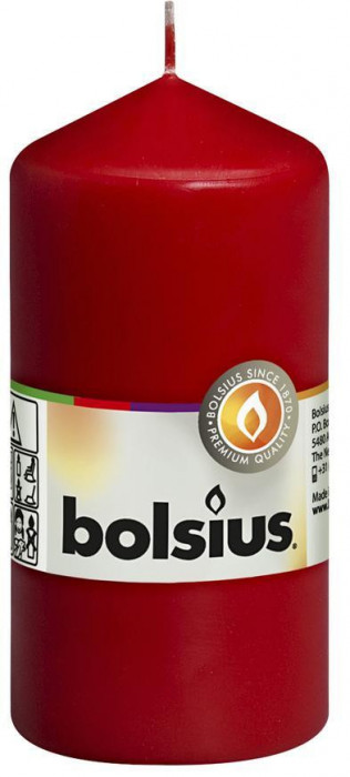 Bolsius Pillar 120/60 mm, roșu