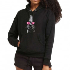 Hanorac dama negru - Bunny Fashion - XL