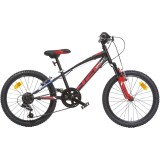 Cumpara ieftin Bicicleta copii Dino Bikes 20" MTB baieti Sport negru cu 6 viteze si suspensie