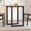 VidaXL Masă de bucătărie, cadru O, 70x70x75 cm lemn masiv pin și Oţel 3282671