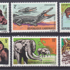 DB1 Fauna Africana 1966 Gabon 6 v. MNH